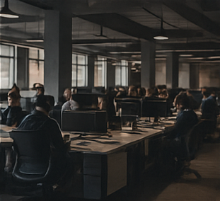 People working in modern office